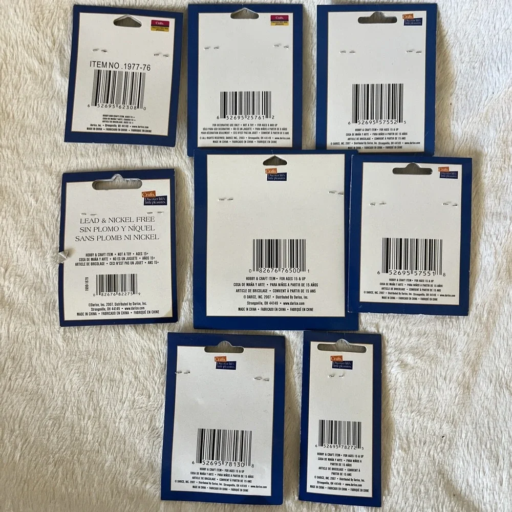 Darice Jewelry Designer Mixed Lot of 8 Supplies Clasps Spacers Jump Rings